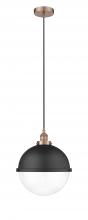  616-1PH-AC-HFS-122-BK - Edison - 1 Light - 13 inch - Antique Copper - Mini Pendant