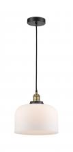  616-1PH-BAB-G71-L - Bell - 1 Light - 12 inch - Black Antique Brass - Cord hung - Mini Pendant