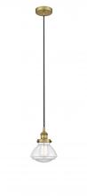  616-1PH-BB-G322 - Olean - 1 Light - 7 inch - Brushed Brass - Cord hung - Mini Pendant