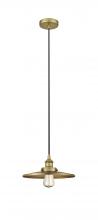  616-1PH-BB-MFR-BB-12 - Appalachian - 1 Light - 12 inch - Brushed Brass - Cord hung - Mini Pendant