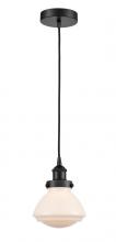  616-1PH-BK-G321 - Olean - 1 Light - 7 inch - Matte Black - Cord hung - Mini Pendant