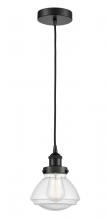  616-1PH-BK-G324 - Olean - 1 Light - 7 inch - Matte Black - Cord hung - Mini Pendant