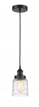  616-1PH-BK-G513-LED - Bell - 1 Light - 5 inch - Matte Black - Cord hung - Mini Pendant