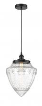  616-1PH-BK-G664-12-LED - Bullet - 1 Light - 12 inch - Matte Black - Cord hung - Mini Pendant