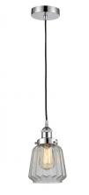  616-1PH-PC-G142-LED - Chatham - 1 Light - 7 inch - Polished Chrome - Cord hung - Mini Pendant