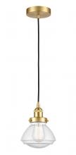  616-1PH-SG-G324 - Olean - 1 Light - 7 inch - Satin Gold - Cord hung - Mini Pendant