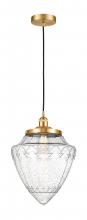  616-1PH-SG-G664-12-LED - Bullet - 1 Light - 12 inch - Satin Gold - Cord hung - Mini Pendant