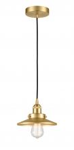  616-1PH-SG-M4-SG - Edison - 1 Light - 8 inch - Satin Gold - Mini Pendant