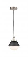  616-1PH-SN-HFS-61-BK - Edison - 1 Light - 7 inch - Satin Nickel - Mini Pendant