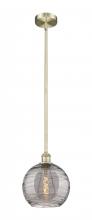  616-1S-AB-G1213-10SM - Athens Deco Swirl - 1 Light - 10 inch - Antique Brass - Cord hung - Mini Pendant