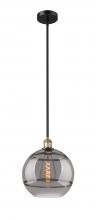  616-1S-BAB-G556-12SM - Rochester - 1 Light - 12 inch - Black Antique Brass - Cord hung - Mini Pendant