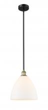  616-1S-BAB-GBD-121-LED - Bristol - 1 Light - 12 inch - Black Antique Brass - Cord hung - Mini Pendant