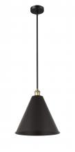 Innovations Lighting 616-1S-BAB-MBC-16-BK-LED - Berkshire - 1 Light - 16 inch - Black Antique Brass - Cord hung - Mini Pendant