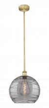 Innovations Lighting 616-1S-BB-G1213-14SM - Athens Deco Swirl - 1 Light - 14 inch - Brushed Brass - Cord hung - Pendant