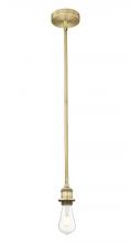  616-1S-BB - Edison - 1 Light - 2 inch - Brushed Brass - Cord hung - Mini Pendant