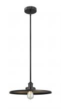  616-1S-BK-MFR-BK-16 - Appalachian - 1 Light - 16 inch - Matte Black - Cord hung - Mini Pendant