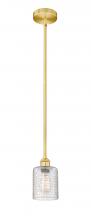  616-1S-SG-G112C-5CL - Cobbleskill - 1 Light - 5 inch - Satin Gold - Cord hung - Mini Pendant