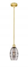  616-1S-SG-G557-6SM - Vaz - 1 Light - 6 inch - Satin Gold - Cord hung - Mini Pendant