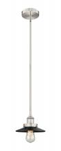 Innovations Lighting 616-1SH-SN-M6-BK-LED - Edison - 1 Light - 8 inch - Brushed Satin Nickel - Stem hung - Mini Pendant