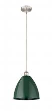  616-1S-SN-MBD-12-GR-LED - Plymouth - 1 Light - 12 inch - Brushed Satin Nickel - Cord hung - Mini Pendant