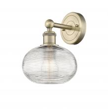  616-1W-AB-G555-8CL - Ithaca - 1 Light - 8 inch - Antique Brass - Sconce