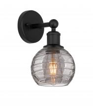  616-1W-BK-G1213-6SM - Athens Deco Swirl - 1 Light - 6 inch - Matte Black - Sconce