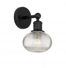  616-1W-BK-G555-6CL - Ithaca - 1 Light - 6 inch - Matte Black - Sconce