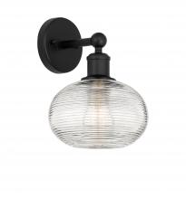  616-1W-BK-G555-8CL - Ithaca - 1 Light - 8 inch - Matte Black - Sconce