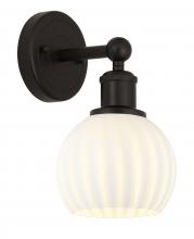  616-1W-OB-G1217-6WV - White Venetian - 1 Light - 6 inch - Oil Rubbed Bronze - Sconce