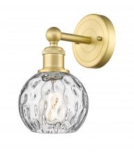  616-1W-SG-G1215-6 - Athens Water Glass - 1 Light - 6 inch - Satin Gold - Sconce