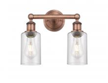  616-2W-AC-G804 - Clymer - 2 Light - 13 inch - Antique Copper - Bath Vanity Light