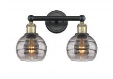  616-2W-BAB-G556-6SM - Rochester - 2 Light - 15 inch - Black Antique Brass - Bath Vanity Light