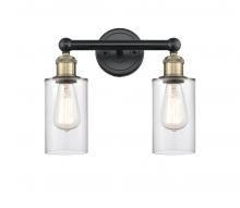  616-2W-BAB-G802 - Clymer - 2 Light - 13 inch - Black Antique Brass - Bath Vanity Light