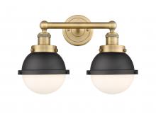  616-2W-BB-HFS-61-BK - Edison - 2 Light - 16 inch - Brushed Brass - Bath Vanity Light