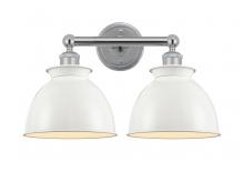  616-2W-PC-M14-W - Adirondack - 2 Light - 17 inch - Polished Chrome - Bath Vanity Light