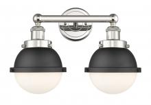  616-2W-PN-HFS-61-BK - Edison - 2 Light - 16 inch - Polished Nickel - Bath Vanity Light