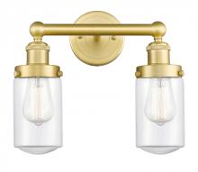  616-2W-SG-G312 - Dover - 2 Light - 14 inch - Satin Gold - Bath Vanity Light