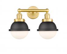  616-2W-SG-HFS-61-BK - Edison - 2 Light - 16 inch - Satin Gold - Bath Vanity Light