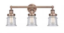  616-3W-AC-G184S - Canton - 3 Light - 23 inch - Antique Copper - Bath Vanity Light