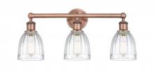  616-3W-AC-G442 - Brookfield - 3 Light - 24 inch - Antique Copper - Bath Vanity Light