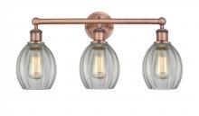  616-3W-AC-G82 - Eaton - 3 Light - 24 inch - Antique Copper - Bath Vanity Light