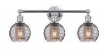  616-3W-PC-G1213-6SM - Athens Deco Swirl - 3 Light - 24 inch - Polished Chrome - Bath Vanity Light