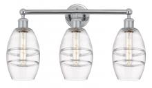  616-3W-PC-G557-6CL - Vaz - 3 Light - 24 inch - Polished Chrome - Bath Vanity Light