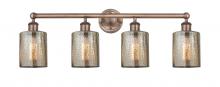  616-4W-AC-G116 - Cobbleskill - 4 Light - 32 inch - Antique Copper - Bath Vanity Light