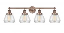  616-4W-AC-G172 - Fulton - 4 Light - 34 inch - Antique Copper - Bath Vanity Light