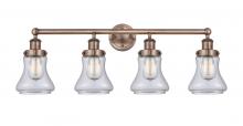  616-4W-AC-G192 - Bellmont - 4 Light - 33 inch - Antique Copper - Bath Vanity Light