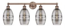  616-4W-AC-G557-6SM - Vaz - 4 Light - 33 inch - Antique Copper - Bath Vanity Light