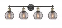 Innovations Lighting 616-4W-BAB-G1213-6SM - Athens Deco Swirl - 4 Light - 33 inch - Black Antique Brass - Bath Vanity Light