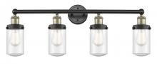  616-4W-BAB-G314 - Dover - 4 Light - 32 inch - Black Antique Brass - Bath Vanity Light