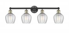  616-4W-BAB-G462-6 - Norfolk - 4 Light - 33 inch - Black Antique Brass - Bath Vanity Light